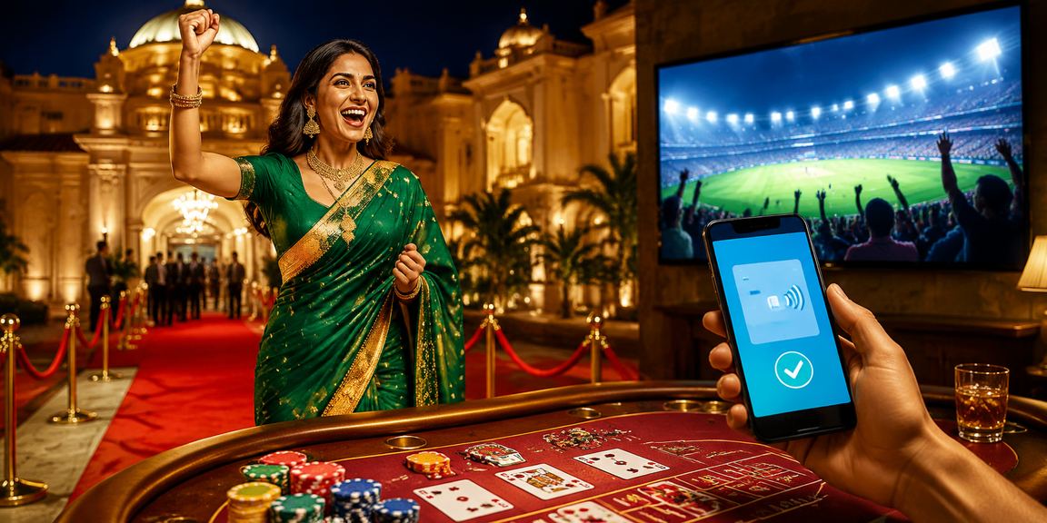 Live casino baccarat game in Indian casino style