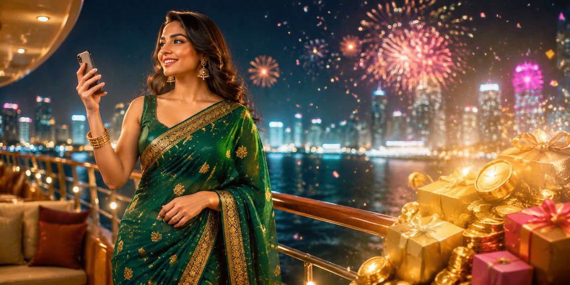 Fresh promotional banners displayed at Kerala lottery counter with traditional saree