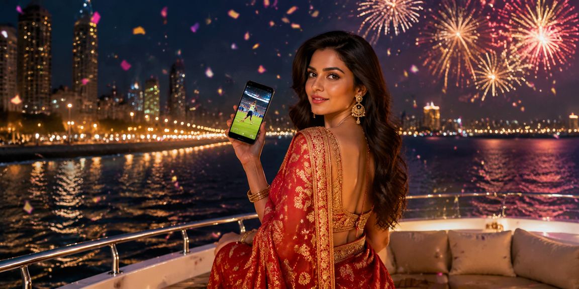 Marine Drive Mumbai with people enjoying cricket betting app